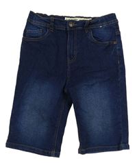 Tmavomodré skinny riflové kraťasy Denim Co.