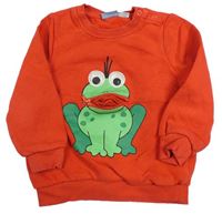 Červená mikina se žábou Lupilu