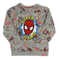 Šedá vzorovaná mikina se Spidermanem M&S