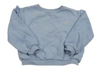 Světlemodrá mikina s květem a volánky M&S