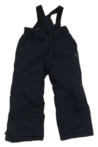 Tmavomodré šusťákové laclové oteplovačky Topolino