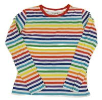 Bílo-barevné pruhované triko 