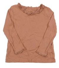 Starorůžové triko s volánky C&A