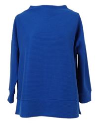 Dámská safírová žebrovaná mikina Opus 