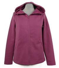 Dámská purpurová thermo propínací mikina s kapucí Dunnes 