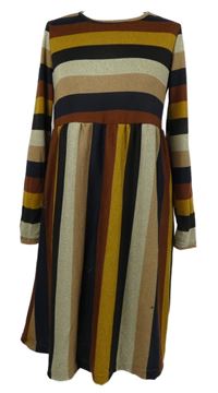 Dámské barevné pruhované svetrové šaty Emery Rose 