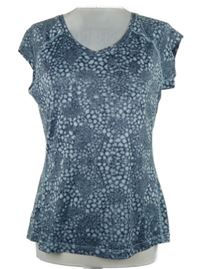 Dámské tmavomodro-světlemodré vzorované sportovní funkční tričko Nike 