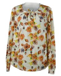 Dámská smetanová květovaná halenka 