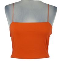 Dámský cihlově červený crop top New Look 
