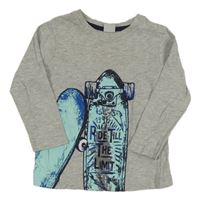 Šedé triko se skateboardem Kiki&Koko 