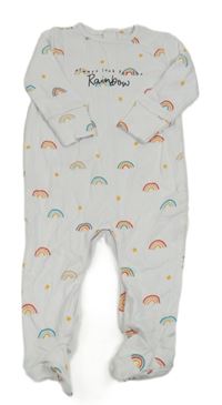 Bílý overal s duhami a nápisem Matalan