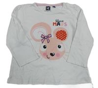 Bílé triko s myškou 