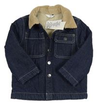 Nové - Tmavomodrá riflová zateplená bunda M&S