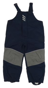 Tmavomodro-šedé softshellové laclové kalhoty Topolino