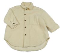 Smetanová huňatá bunda Next