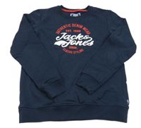 Tmavomodrá mikina s logem Jack & Jones