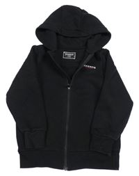 Černá propínací mikina s kapucí a logem McKenzie