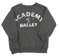 Šedá mikina s nápisem a připínáčkem F&F