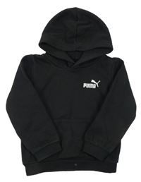 Černo-bílá mikina s kapucí Puma