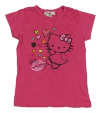 Růžové bavlněné tričko s Hellou Kitty Tvmania