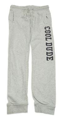 Světlešedé melírované tepláky s nápisy C&A