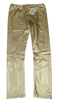 Nové - Zlaté lesklé legíny Sfera