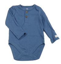 Modré žebrované body s knoflíčky F&F