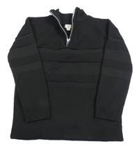 Černé pletené triko se zipem River Island