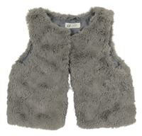 Šedá kožešinová podšitá vesta H&M