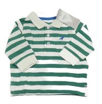 Nové - Zeleno-bílé pruhované polo triko M&S