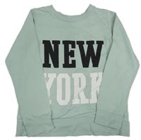 Mentolová mikina s nápisem H&M