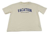 Smetanové tričko s nápisem Shein