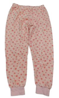 Světlerůžové sametové kalhoty s hvězdičkami C&A