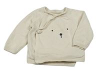 Světlebéžový zavinovací svetr s medvědem M&S