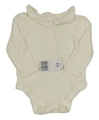 Nové - Smetanové perforované body s límečkem Matalan