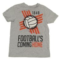 Šedé tričko s míčem a nápisem 