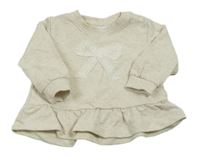 Světlebéžová mikina s krajkovou mašlí Name it