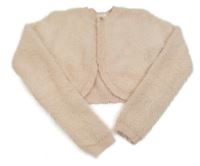 Světlerůžové chlupaté propínací svetrové bolérko Next