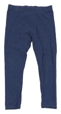 Tmavomodré melírované legíny s krajkou Next