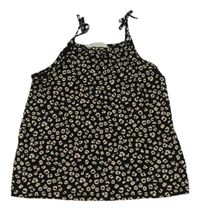 Černo-béžový vzorovaný top H&M