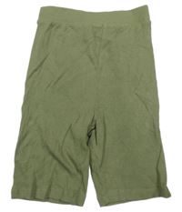 Khaki žebrované kraťasy Primark