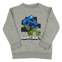 Šedá melírovaná mikina s Minecraft s překlápěcími flitry M&S