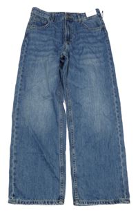Nové - Modré loose fit rifle H&M