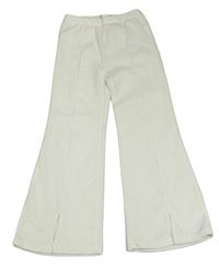 Bílé vzorované flare kalhoty Shein