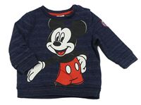 Tmavomodrá melírovaná mikina s Mickeym Disney