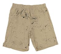 Béžovo-černé vzorované bavlněné kraťasy H&M