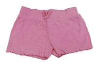 Růžové žebrované elastické kraťasy Primark