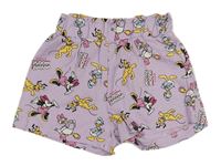 Lila bavlněné kraťasy s Mickeym a kamarády Primark 