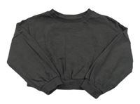 Tmavošedá crop mikina Next