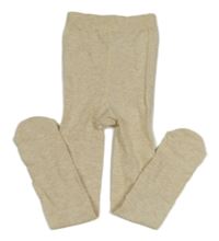 Béžové chlupaté punčocháče 